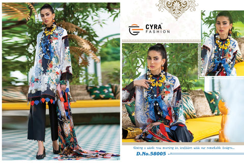 Cyra Fashion Alizah Vol 4 Jam Cotton Embroidery Work Pakistani Suits