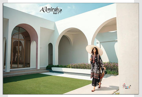 Shree Fabs Al Mirah Vol 7 Cotton Embroidery Work Pakistani Suits