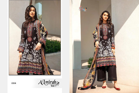 Shree Fabs Al Mirah Vol 7 Cotton Embroidery Work Pakistani Suits