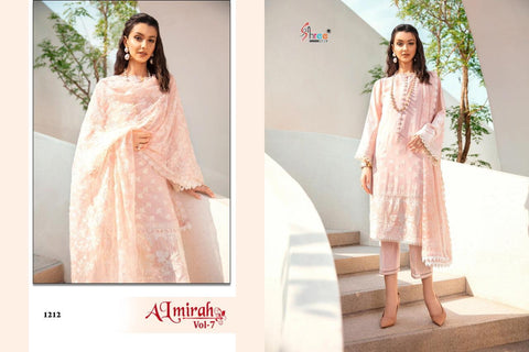 Shree Fabs Al Mirah Vol 7 Cotton Embroidery Work Pakistani Suits