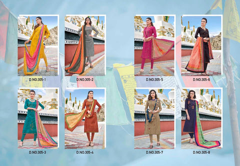 ALOK SUIT PRESENTS ROHANI THREAD EMBROIDERY WITH DIAMOND SUIT