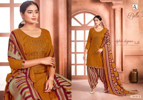 Alok Suit Launched Bella Pashmina Printed Embroidery Work Fancy Designer Salwar Kameez