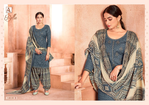 Alok Suit Launched Bella Pashmina Printed Embroidery Work Fancy Designer Salwar Kameez