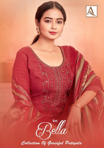 Alok Suit Launched Bella Pashmina Printed Embroidery Work Fancy Designer Salwar Kameez