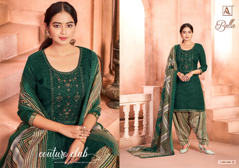 Alok Suit Launched Bella Pashmina Printed Embroidery Work Fancy Designer Salwar Kameez