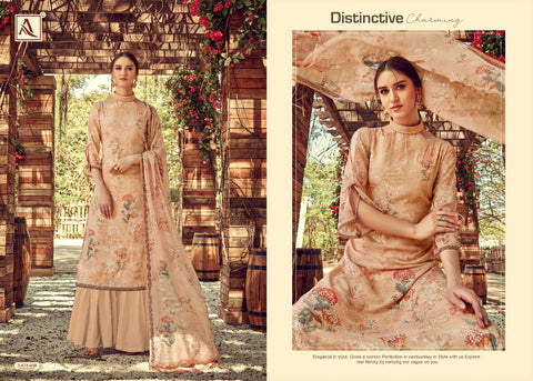 ALOK SUIT DHVANI GEORGETTE DIGITAL PRINT EMBROIDERY SAWLAR SUIT
