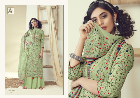 Alok Suits Kangan Jam Cotton Fancy Embroidery Work Casual Collection