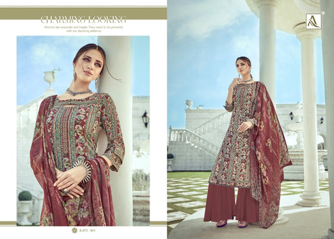 ALOK SUIT NITRA PURE CRAPE SUIT COLLECTION WITH FANCY EMBROIDERY
