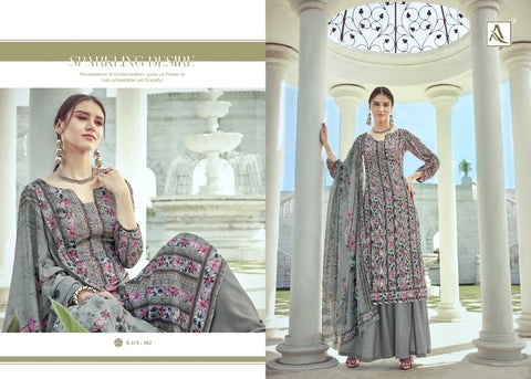 ALOK SUIT NITRA PURE CRAPE SUIT COLLECTION WITH FANCY EMBROIDERY