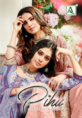 ALOK SUIT PIHU FANCY THREAD EMBROIDERY DIGITAL PRINTED SALWAR SUIT
