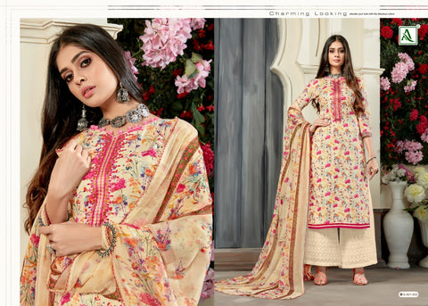 ALOK SUIT PIHU FANCY THREAD EMBROIDERY DIGITAL PRINTED SALWAR SUIT