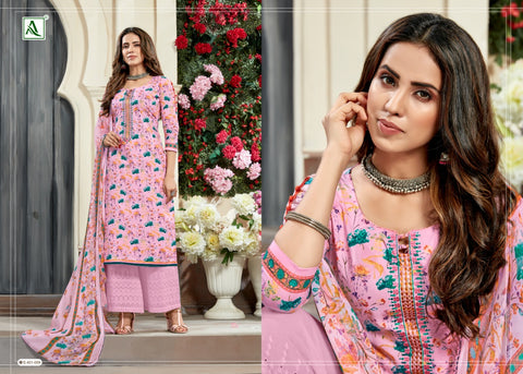 ALOK SUIT PIHU FANCY THREAD EMBROIDERY DIGITAL PRINTED SALWAR SUIT