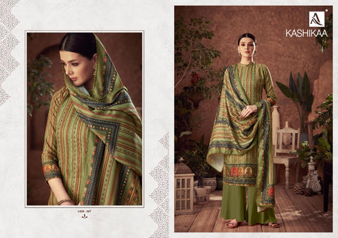 Alok Suit Presents Kashikaa Wool Pashmina Fancy Designer Salwar Kameez