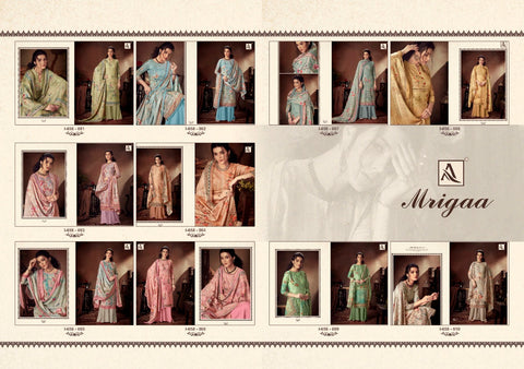 Alok Suit Presents Mrigaa Pure Pashmina Printed Fancy Designer Salwar Kameez