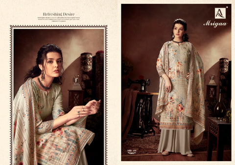 Alok Suit Presents Mrigaa Pure Pashmina Printed Fancy Designer Salwar Kameez