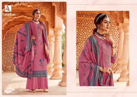 Alok Suit Launched Varunikaa Pashmina Printed Embroidery Work Fancy Designer Salwar Kameez