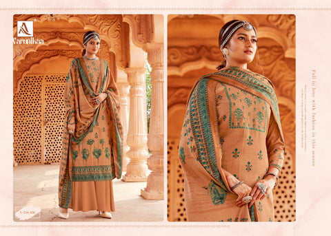 Alok Suit Launched Varunikaa Pashmina Printed Embroidery Work Fancy Designer Salwar Kameez