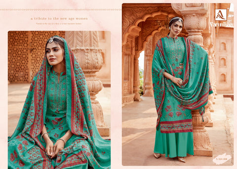 Alok Suit Launched Varunikaa Pashmina Printed Embroidery Work Fancy Designer Salwar Kameez