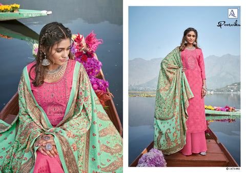 Alok Suits Presents Poorvika Pashmina Printed Embroidery Work Fancy Designer Salwar Kameez