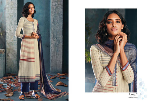 GANGA PRESENTS AMETHYST FINEST COTTON SATIN PRINTED DRESS MATERIAL