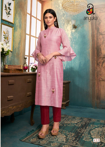 Anyuka Presents Anika Rayon Fabric Fancy Designer Kurtis Collection