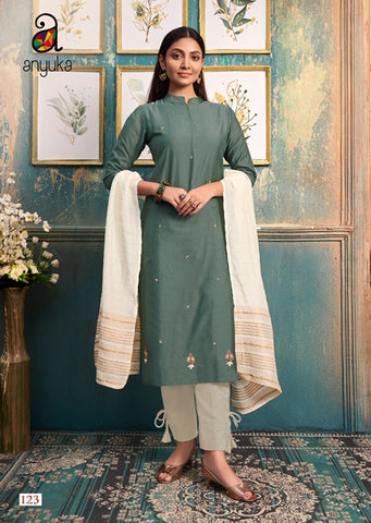 Anyuka Presents Anika Rayon Fabric Fancy Designer Kurtis Collection