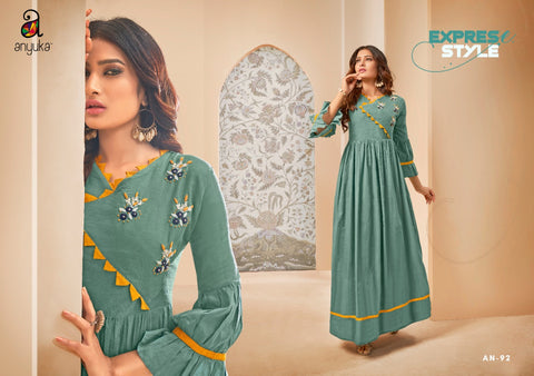Anyuka Launched Blush Mal Cotton Casual Wear Kurtis Collection