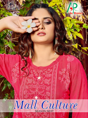 Art Riddh's Presents Mall Culture Seson Next Rayon Fancy Designer Kurtis