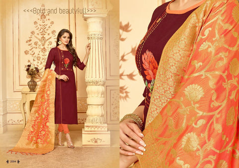 Avc Presents Bansuri Heavy Cotton Casual Wear Salwar Suits