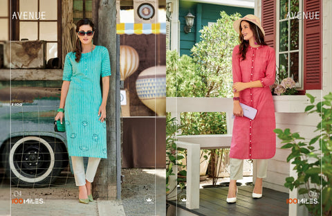 100 Miles Presents Avenue Fancy Designer Kurtis Collection