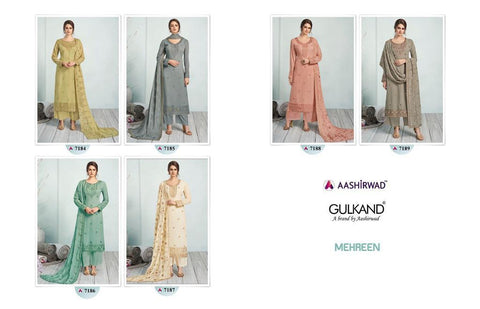 Aashirwad Presents Mehreen Real Georgette Heavy Work Fancy Designer Salwar Suits