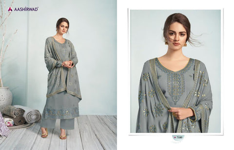 Aashirwad Presents Mehreen Real Georgette Heavy Work Fancy Designer Salwar Suits