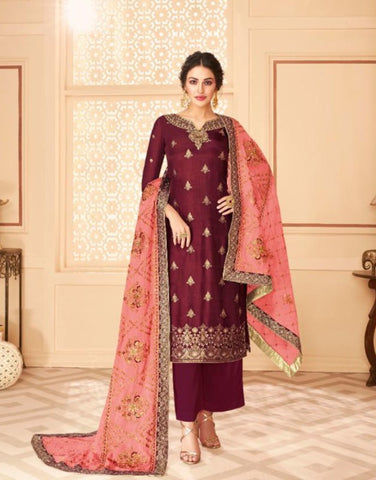 Aashirwad Creation Launched Florence Dola Jaccquard Fancy Designer Salwar Suits