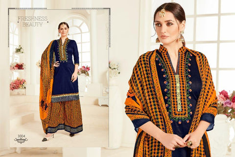 Ravi Creation Presents Afzza Vol 3 Jam Satin Embroidery Work Fancy Designer Salwar Suits