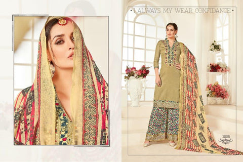 Ravi Creation Presents Afzza Vol 3 Jam Satin Embroidery Work Fancy Designer Salwar Suits