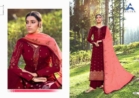 Alisa Presents Mahera Silk Jacquard Fancy Designer Salwar Suits