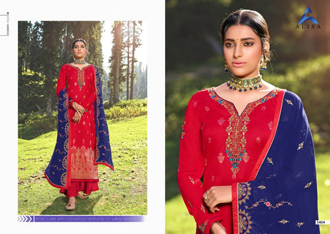 Alisa Presents Mahera Silk Jacquard Fancy Designer Salwar Suits