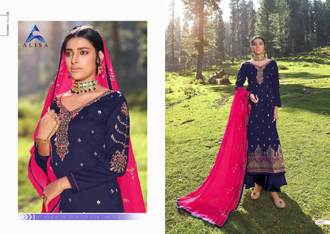 Alisa Presents Mahera Silk Jacquard Fancy Designer Salwar Suits
