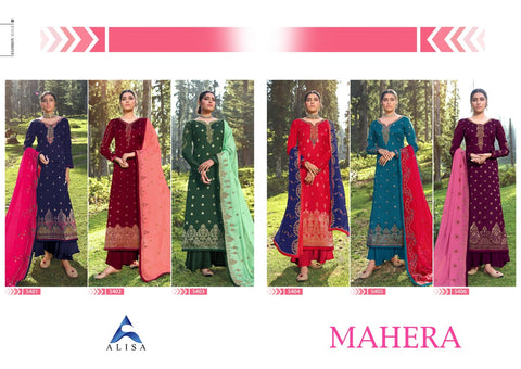 Alisa Presents Mahera Silk Jacquard Fancy Designer Salwar Suits
