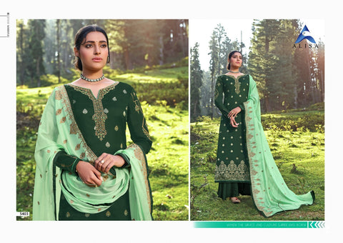 Alisa Presents Mahera Silk Jacquard Fancy Designer Salwar Suits