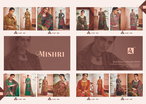 Alok Suits Mishri Viscous Digital Embroidery Rayon Printed Dress Material