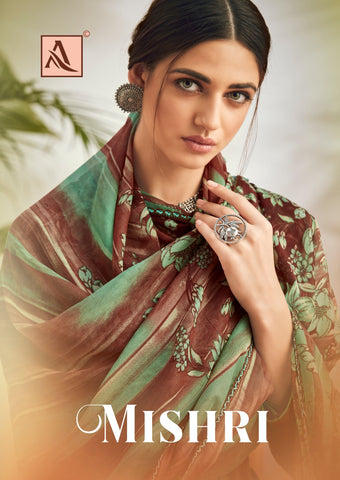Alok Suits Mishri Viscous Digital Embroidery Rayon Printed Dress Material