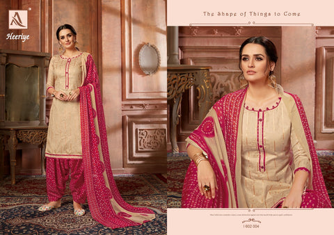 Alok Suits Heeriye Jacquard Cotton Fancy Work Salwar Suits