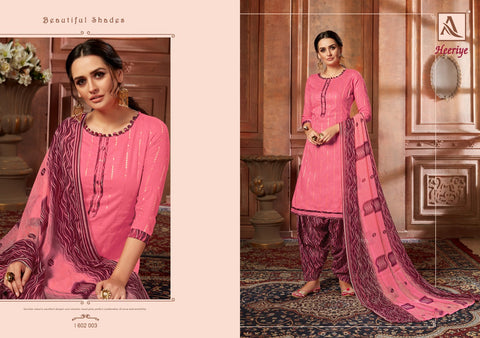 Alok Suits Heeriye Jacquard Cotton Fancy Work Salwar Suits