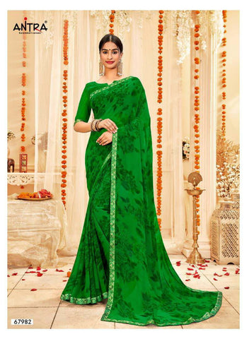Antra Anokhi Gram Chiffon Printed Saree Casual Wear Collection