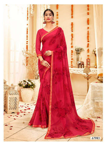 Antra Anokhi Gram Chiffon Printed Saree Casual Wear Collection