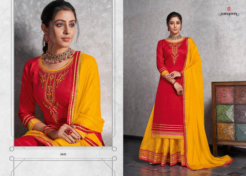 Rangoon Presents Apsara Jam Silk Embroidery Work Party Wear Fancy Designer Salwar Suits