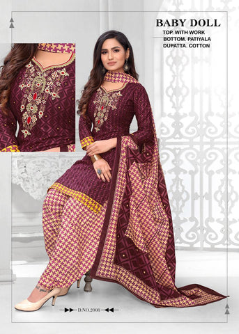 Baby Doll Cotton Pakistani Embroiderd Salwar Suits