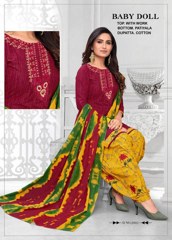 Baby Doll Cotton Pakistani Embroiderd Salwar Suits