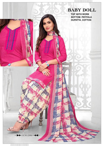 Baby Doll Cotton Pakistani Embroiderd Salwar Suits